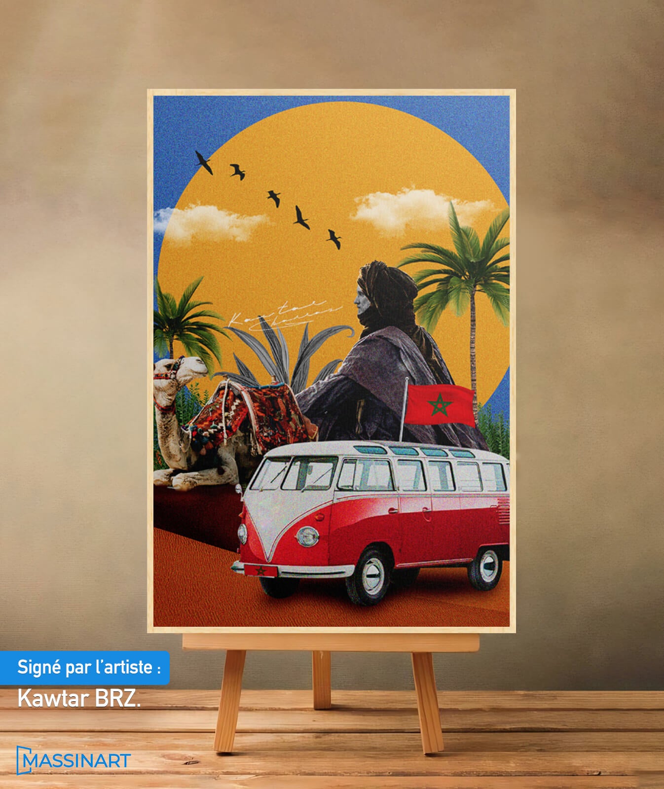 Sahara - signé par l'artiste Kawtar BRZ.